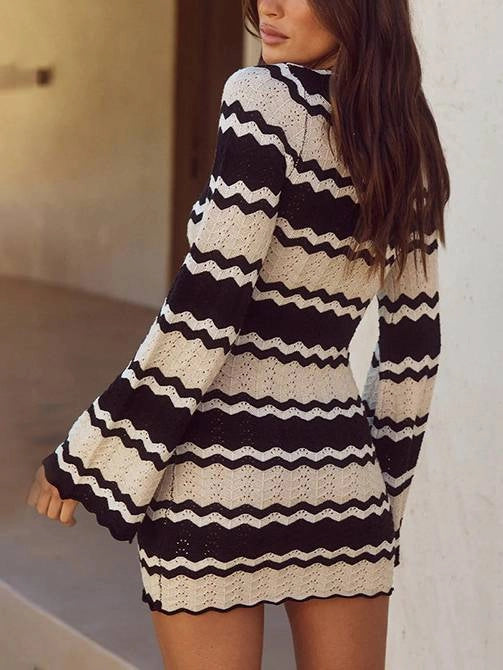 Sunlit Stripe Knit Dress