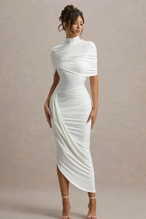 Cape Waist Midi Dress