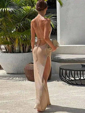 Solstice Halter Knit Cover-Up