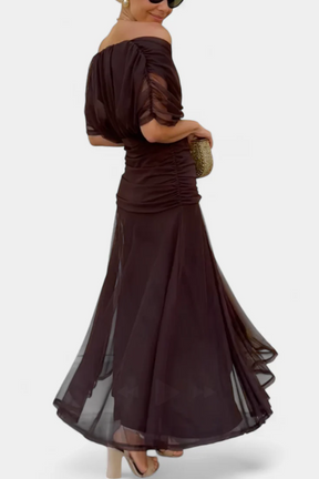 Elegant V-neck Fantasy Painted Floral Print Party Maxi Dress