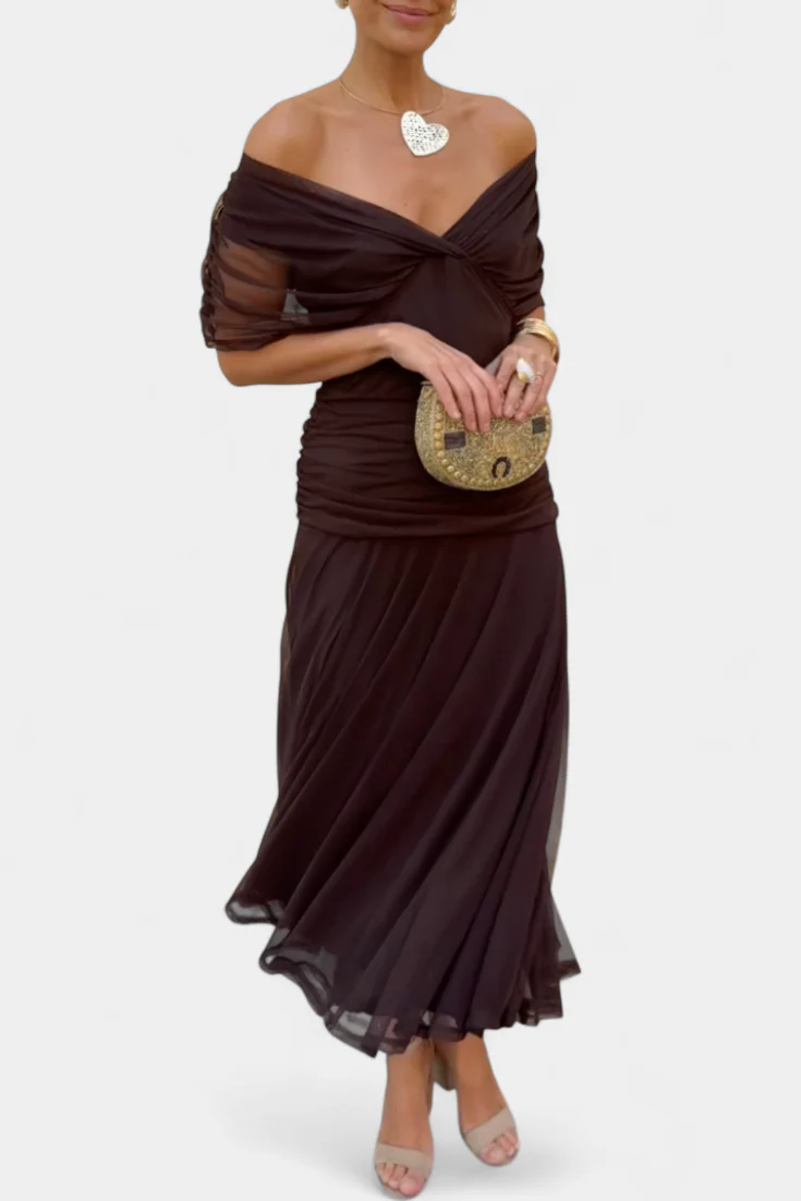 Elegant V-neck Fantasy Painted Floral Print Party Maxi Dress