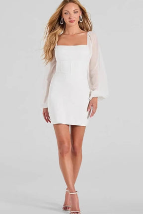 Playful in White Mini Dress