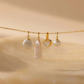 Luna Pearl Circle Necklace