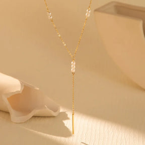 Retro Pearl Bead Pendant Necklace