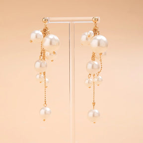 Pearl Tassel Drop Earrings